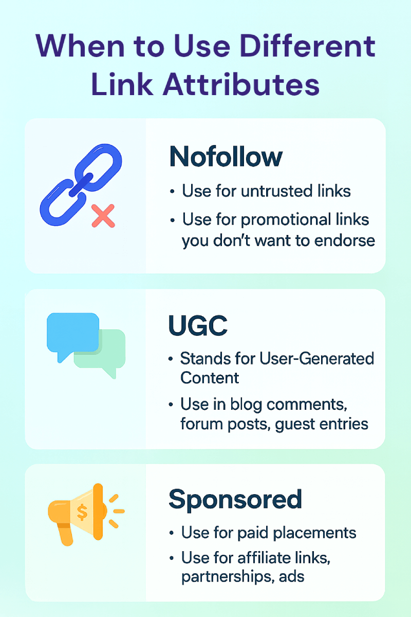 Infografis atribut tautan